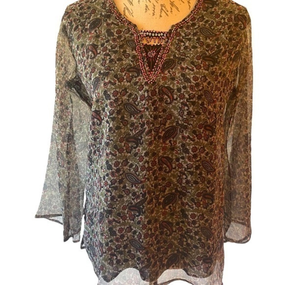 India Boutique Blouse Beautiful Condition Beautiful Beading
